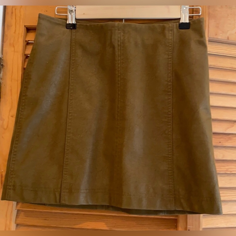 NWOT Free people leather like mini skirt